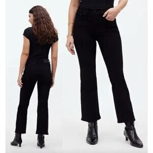 Madewell | NWT | Kick Out Crop Jeans Black Rinse Wash | Sz 24